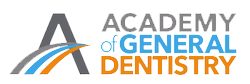 The image is a logo for the Academy of General Dentistry, featuring text and graphic elements.